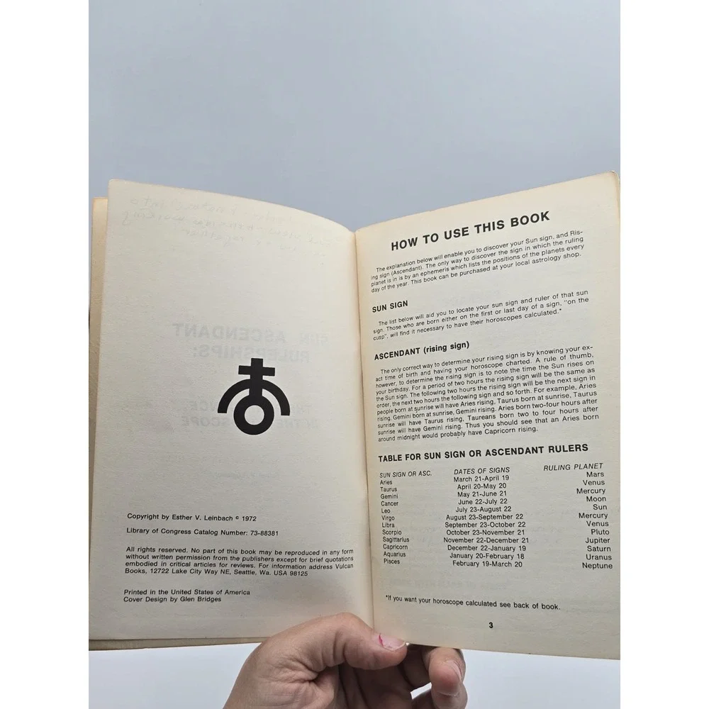 Sun Ascendant Rulerships : Their Influence in the Horoscope by Esther V Leinbach